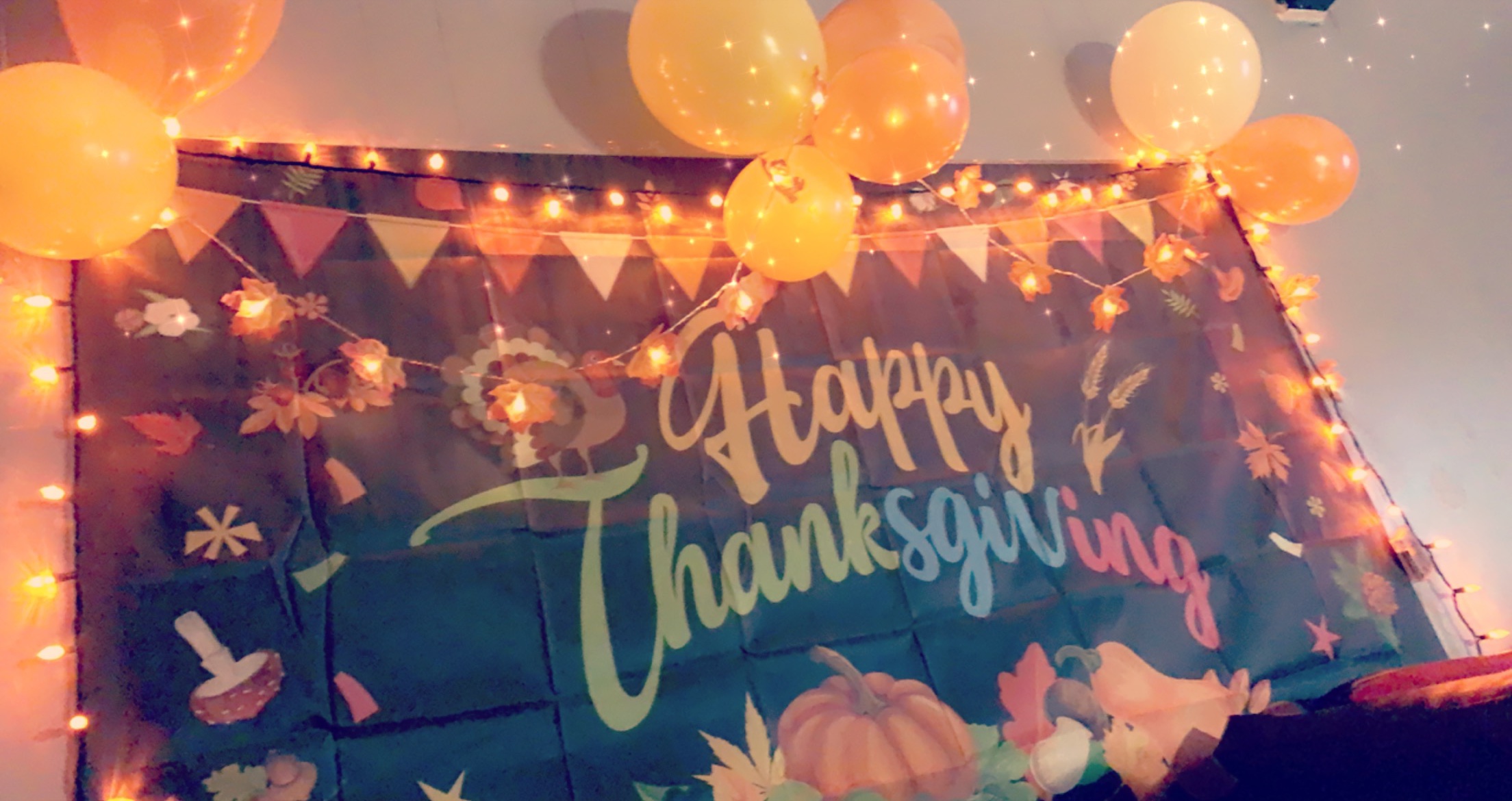 FEPITO Party Bannière Thanksgiving 180x105 cm Automne Dinde