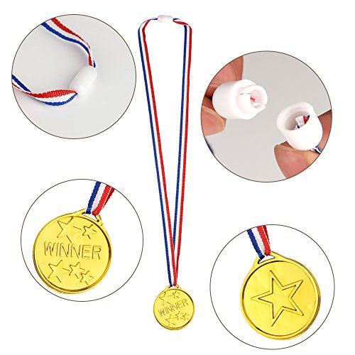 FEPITO Party Decorations médaille or plastique 36 pièces