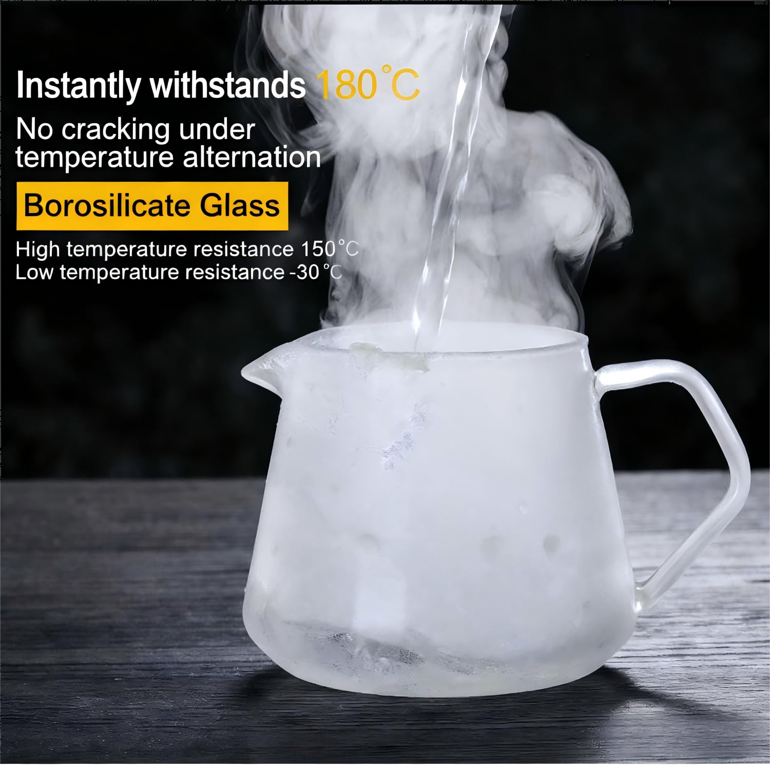 Tissting 650ml Tasse Café Verre Borosilicate Transparent