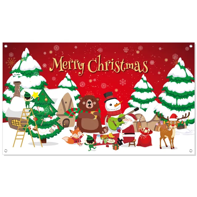 FEPITO Party Decorations bannière Noël 180x105 cm polyester