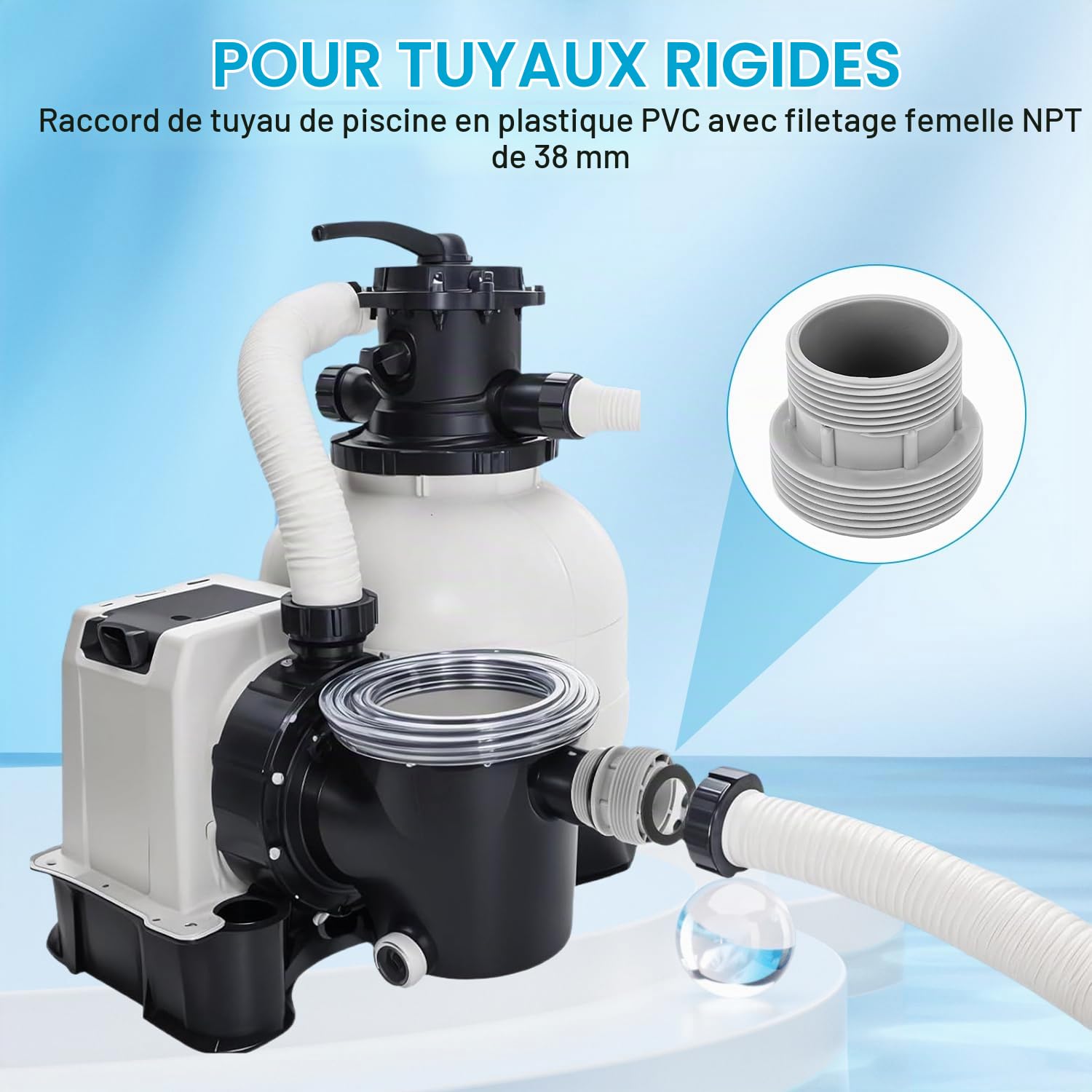 Tissting OUTDOOR kit 2 adaptateurs tuyau piscine 60/47mm