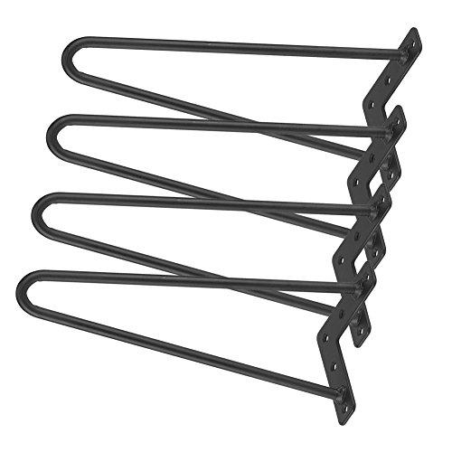 Ejoyous Home Improvement Tool pieds table epingle 30 cm noir lot 4