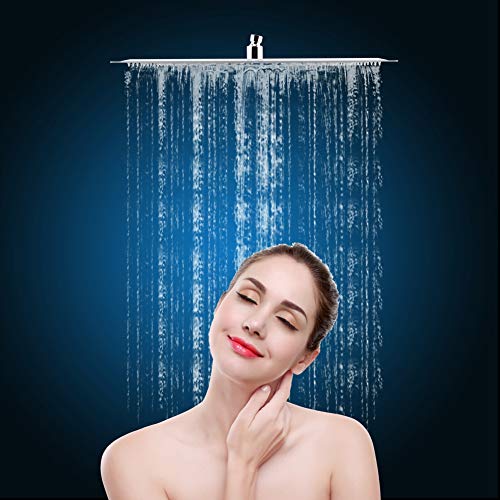 Ejoyous Pommeau Douche Pluie Inox 40x40 cm Argent