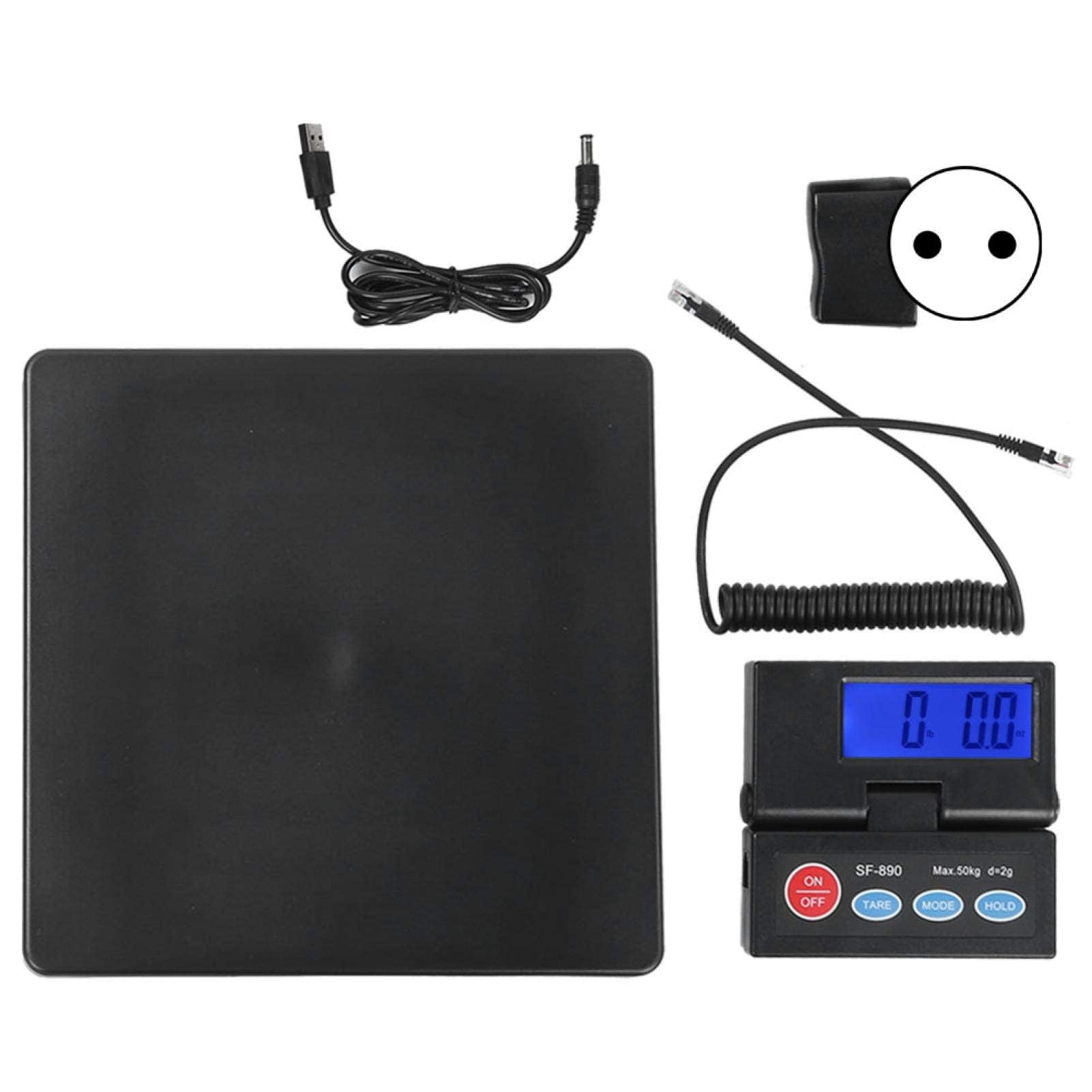 Ejoyous Home Improvement Tool balance postale 50kg LCD inox