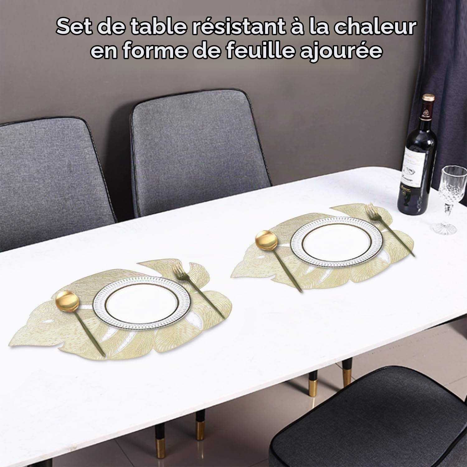 Tissting Home Decoration set 6 sets table doré 33x45