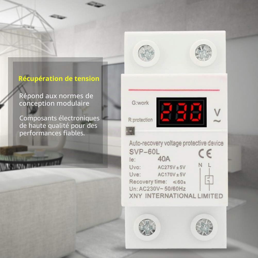 Jadeshay Installation Électrique protecteur de tension 230V 40A auto