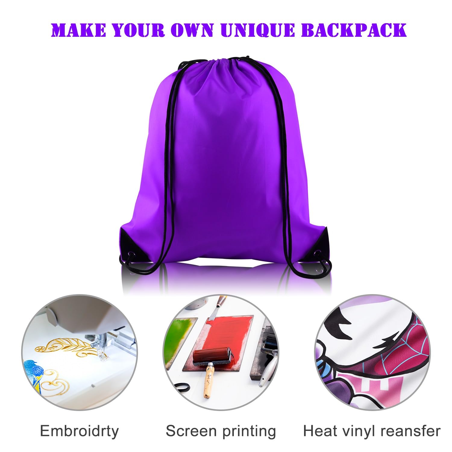 FEPITO Bags & Pouches sac à dos cordon gym voyage