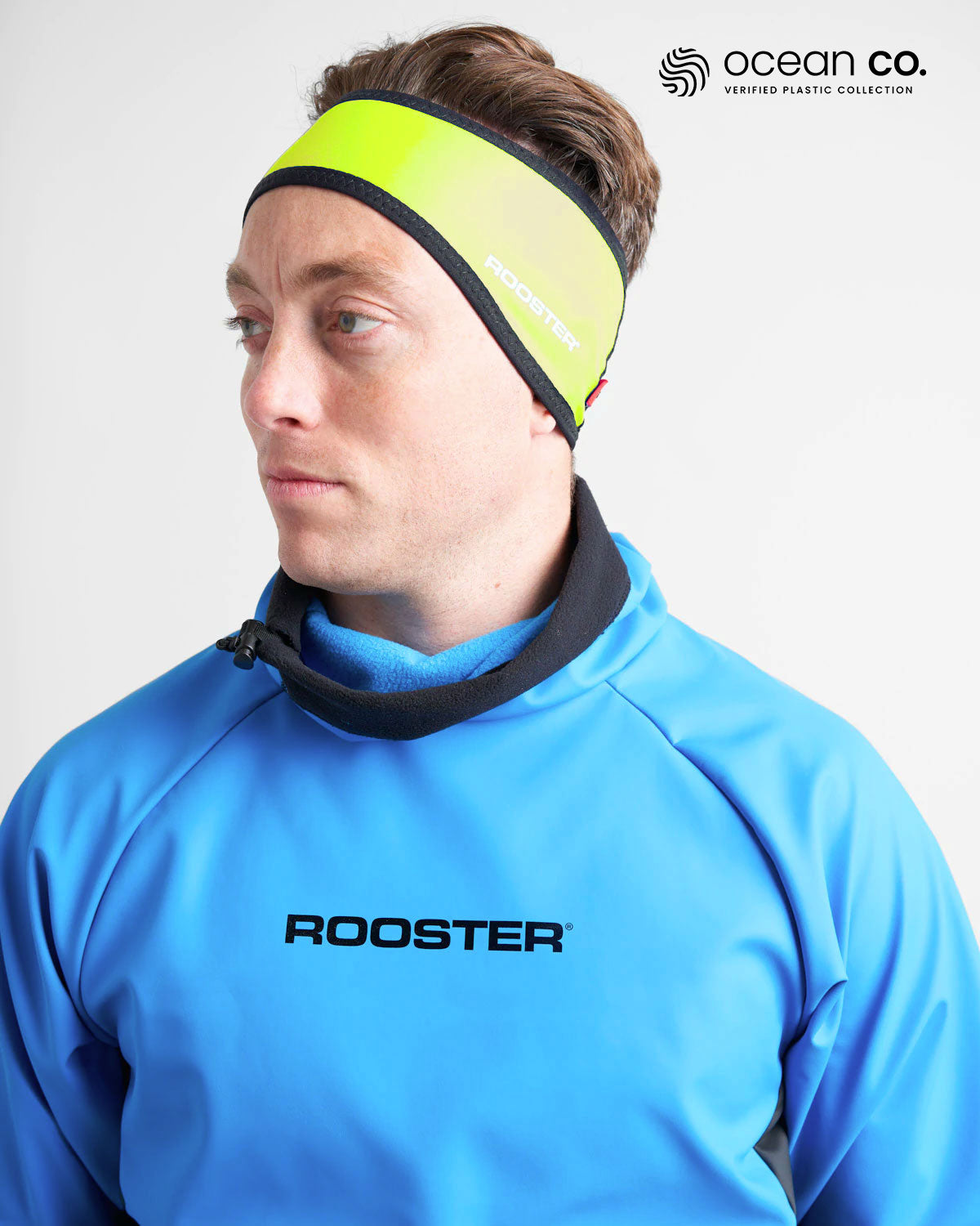 Rooster Aquafleece Headband bandeau bleu coupe-vent