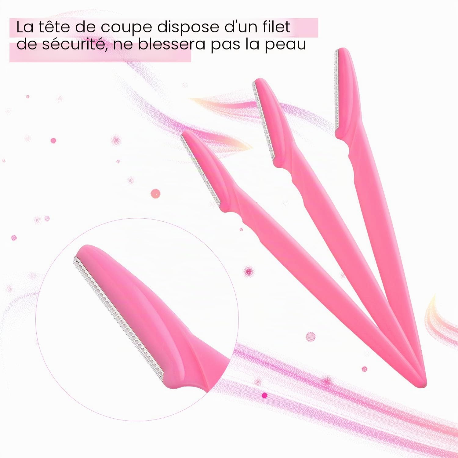 Fepito Home rasoir sourcils inox lot de 20