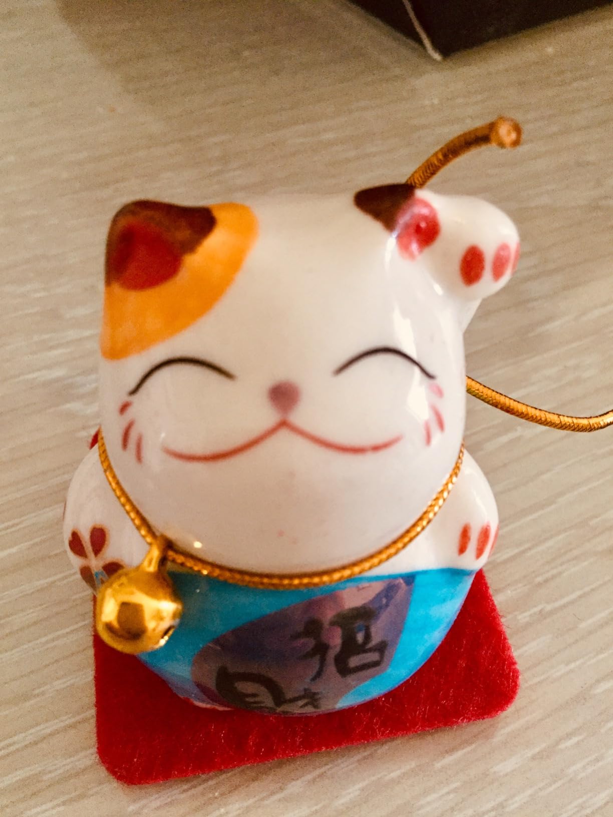 Tissting Home Decoration maneki neko figurines lot 5 couleurs