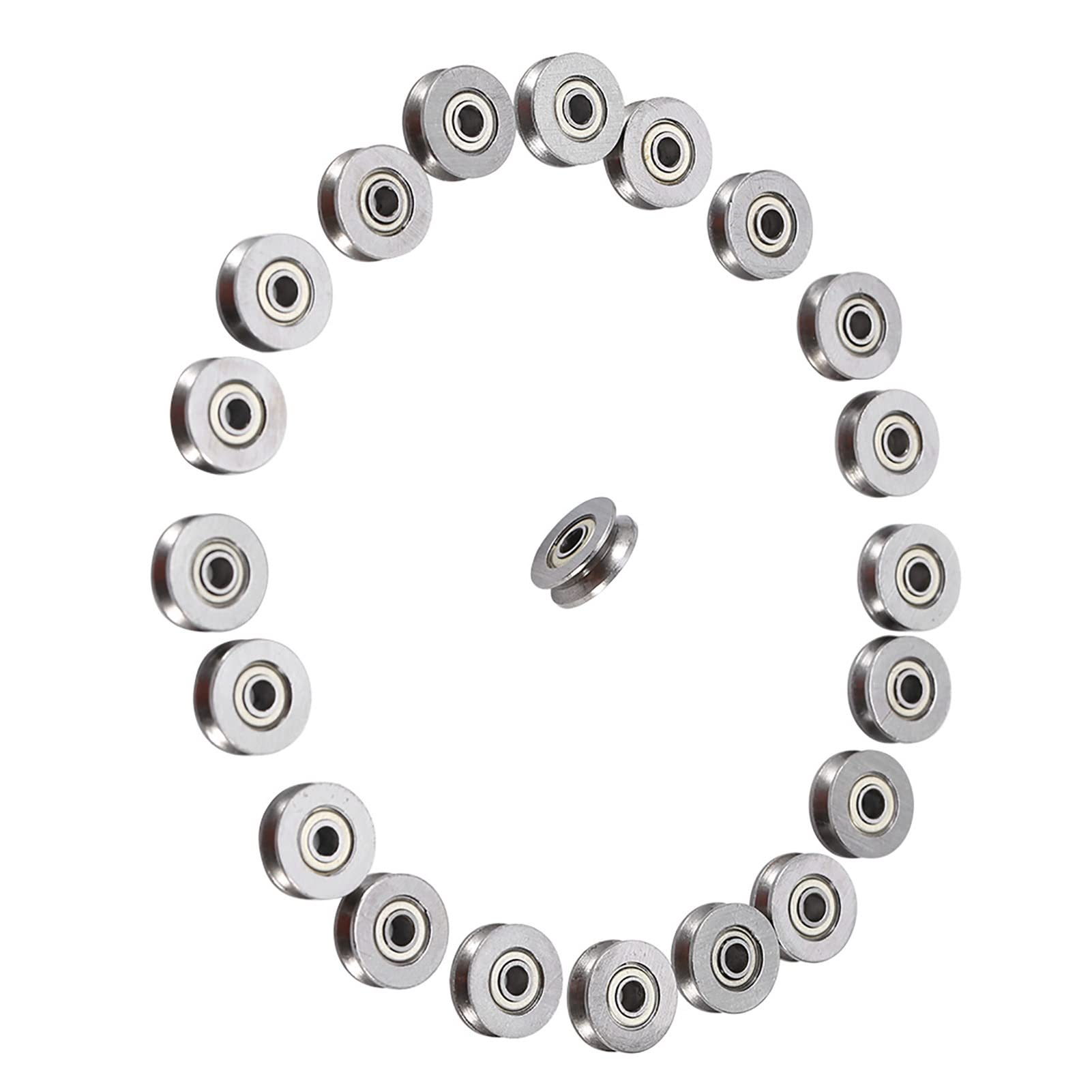 FTVOGUE Roulements Rainure V 3x12x4mm Carbone Lot 20