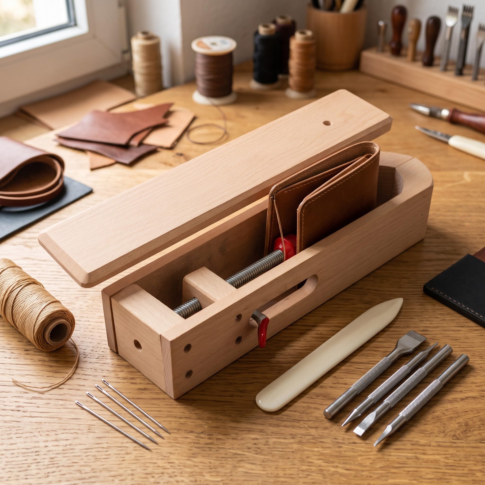 Ejoyous Home Improvement Tool pince cuir hêtre 360°