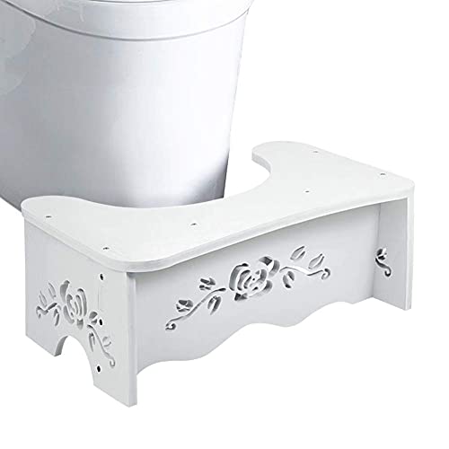 Ejoyous Tabouret Toilette Physiologique MDF Blanc 49,6cm