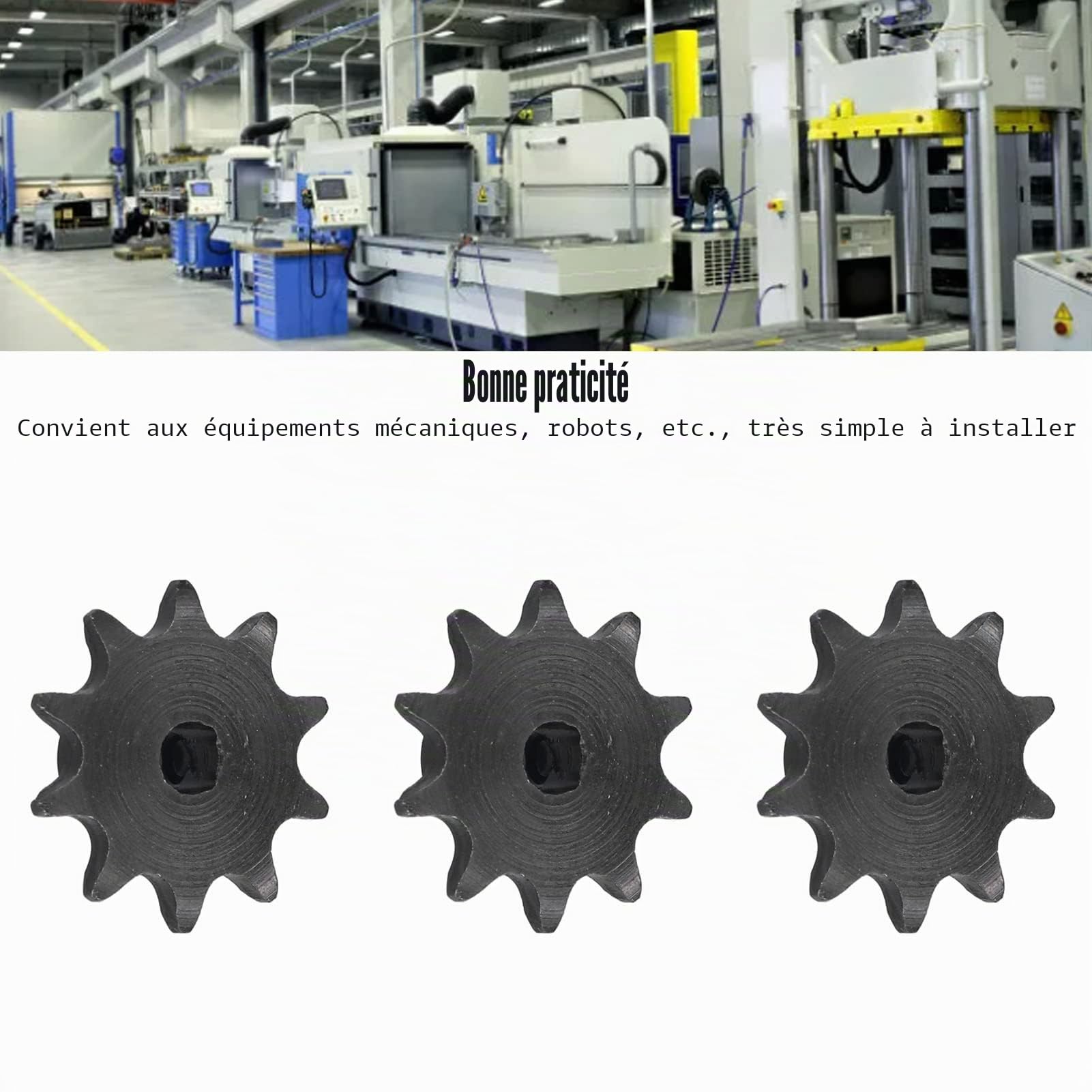 Tissting 5307-1006-0010 pignon 10 dents acier lot de 3