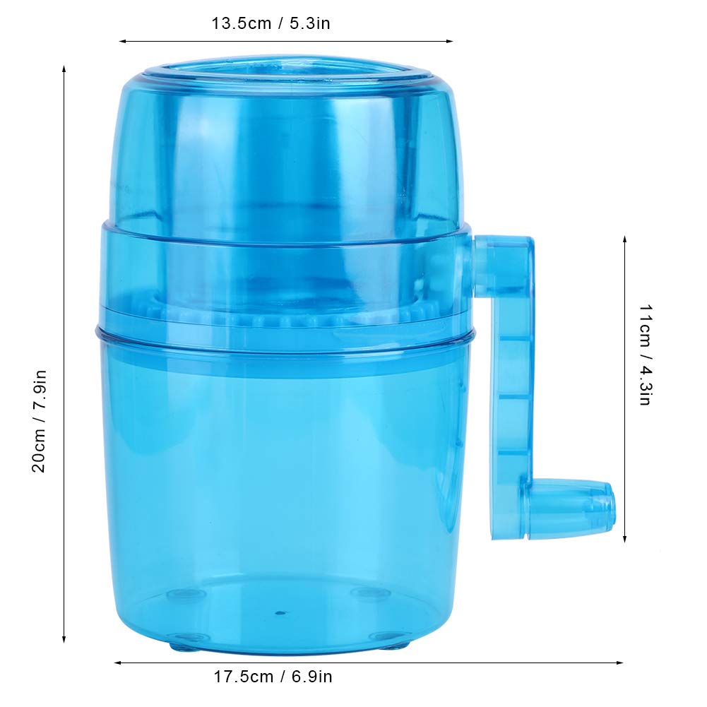 Tissting Broyeur à Glace Manuel Bleu 20 cm Inox