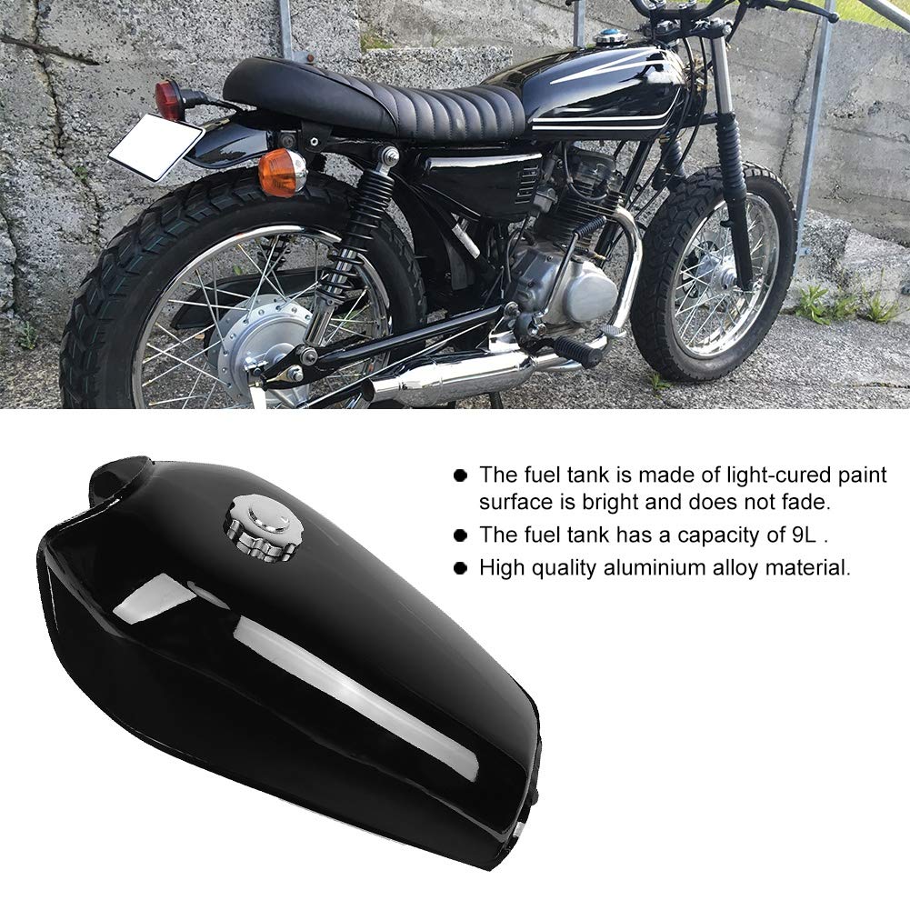 Tissting Réservoir Essence Moto 9L Noir Brillant CG125