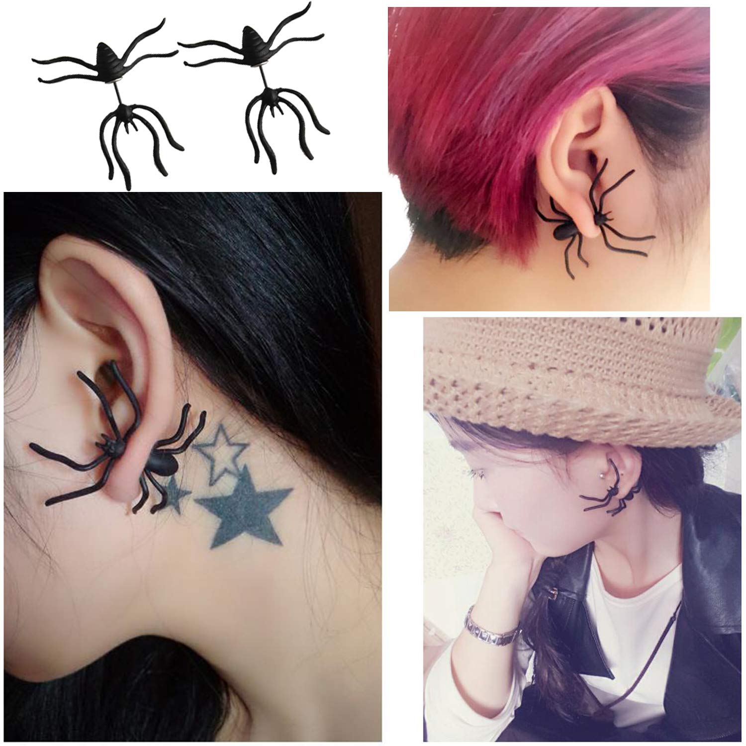 FEPITO Apparel & Costume Accessories boucles d'oreilles Halloween 8 paires