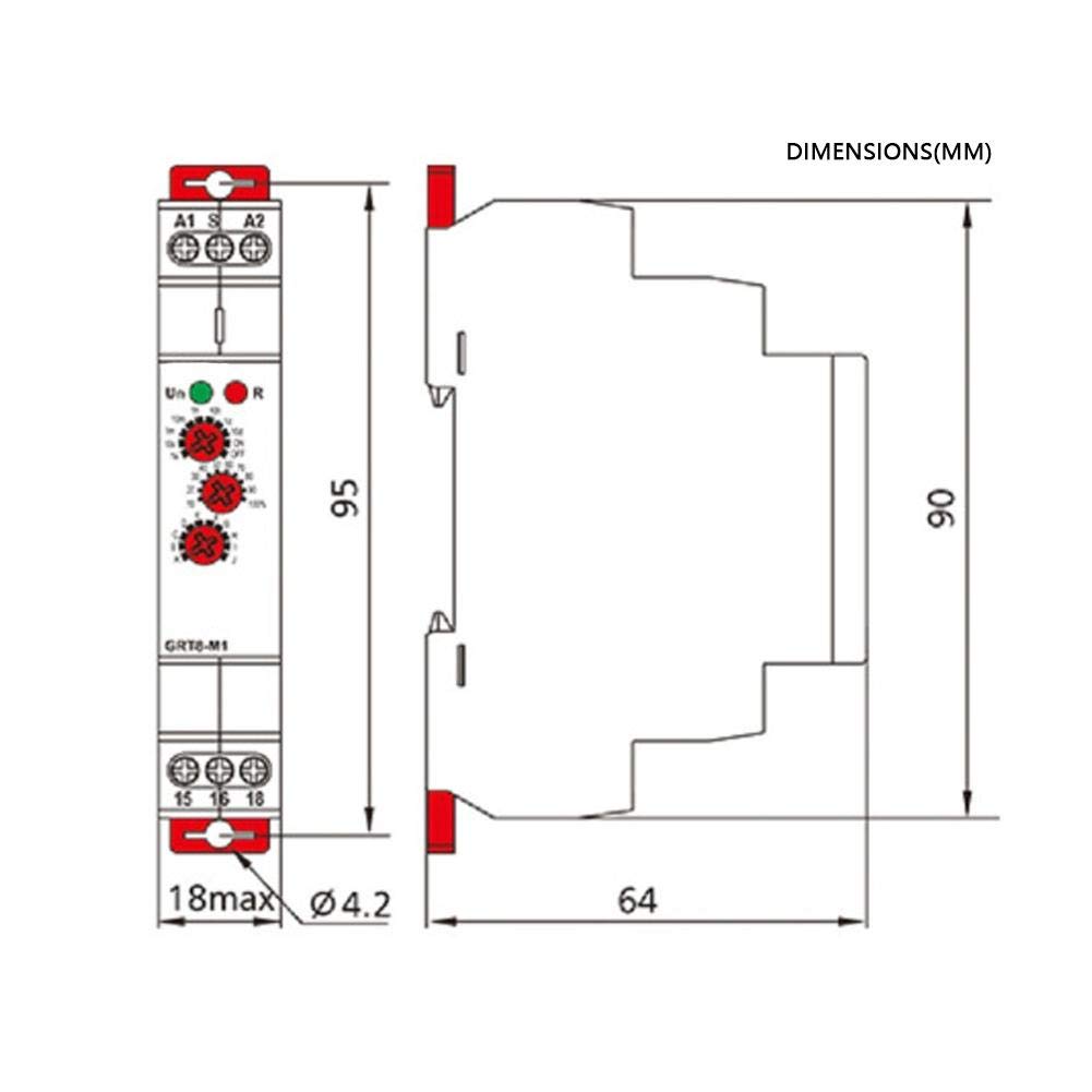 Jadeshay GRT8-M2 relais temporisé multifonction AC 220V