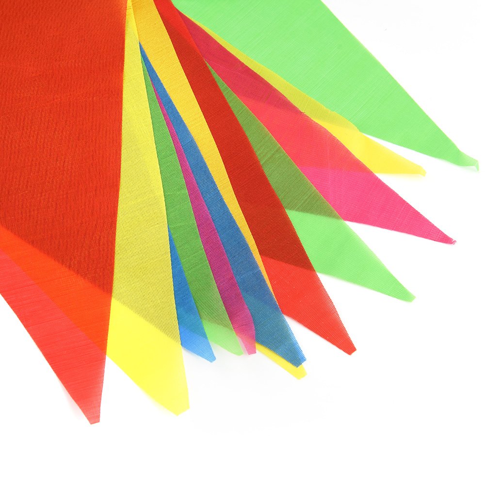 FEPITO Guirlande 300 Fanions Multicolores 114m Nylon