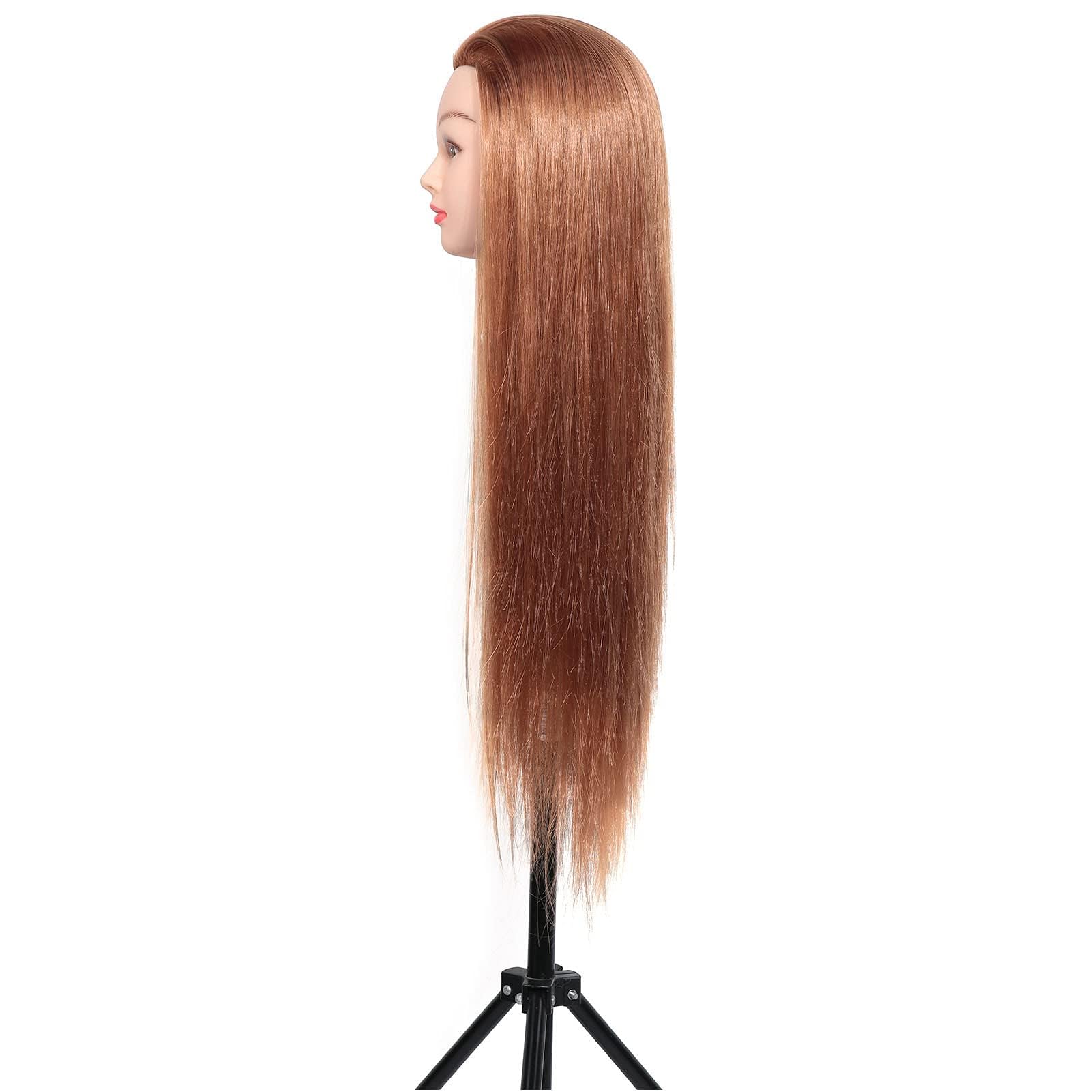 Ejoyous Health Beauty Tête à Coiffer Brune 66 cm Sans Noeuds