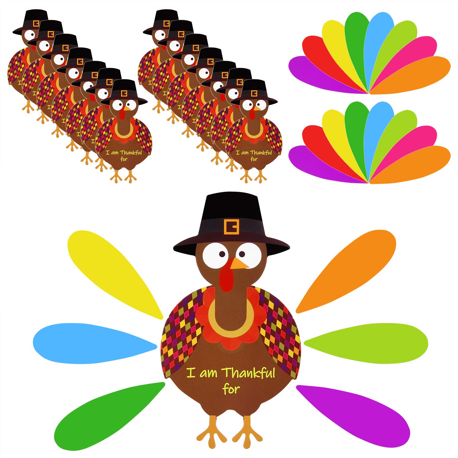FEPITO Party Decorations kit dinde Thanksgiving 105 pièces