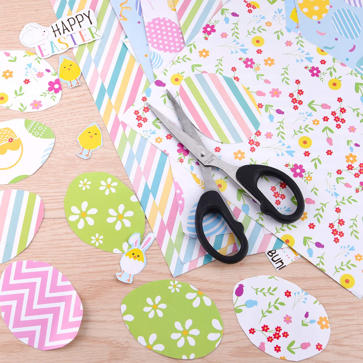 FEPITO Arts & Crafts 45 feuilles papier décoratif Pâques A4