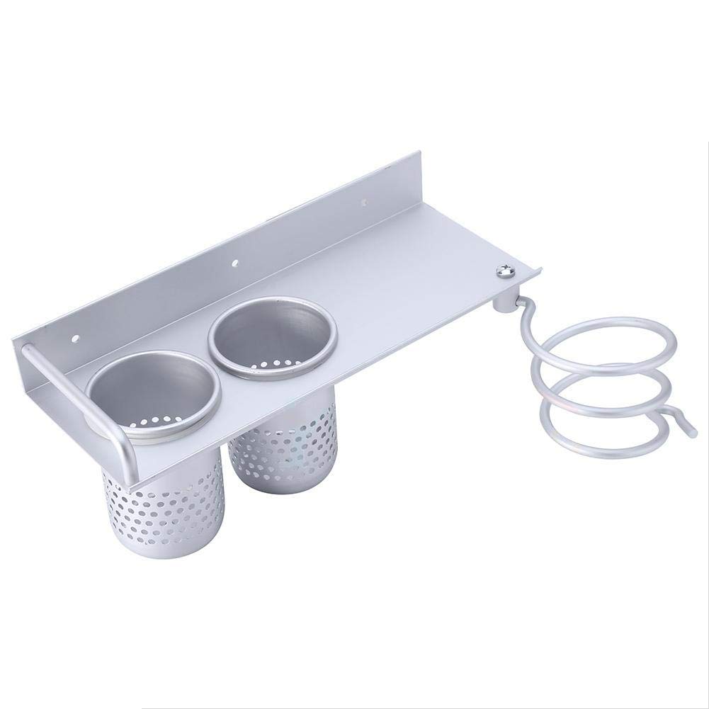 Ejoyous Bathroom support sèche-cheveux mural alu 29 cm