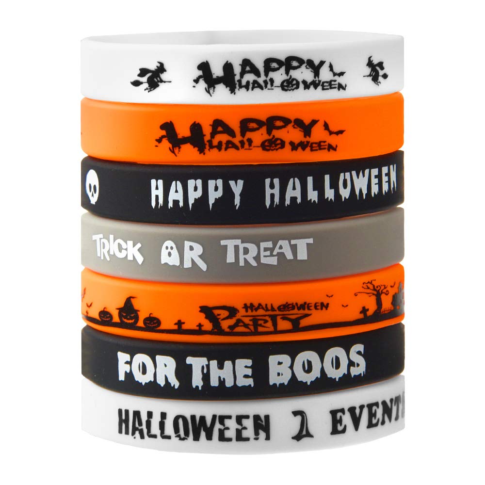 FEPITO Party Decorations bracelet Halloween silicone 35 pièces