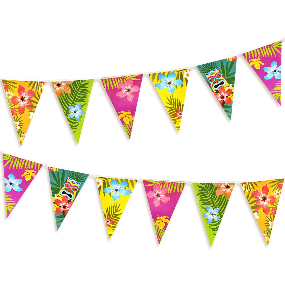 FEPITO Bannière hawaïenne tropicale 2 x 3 m fête