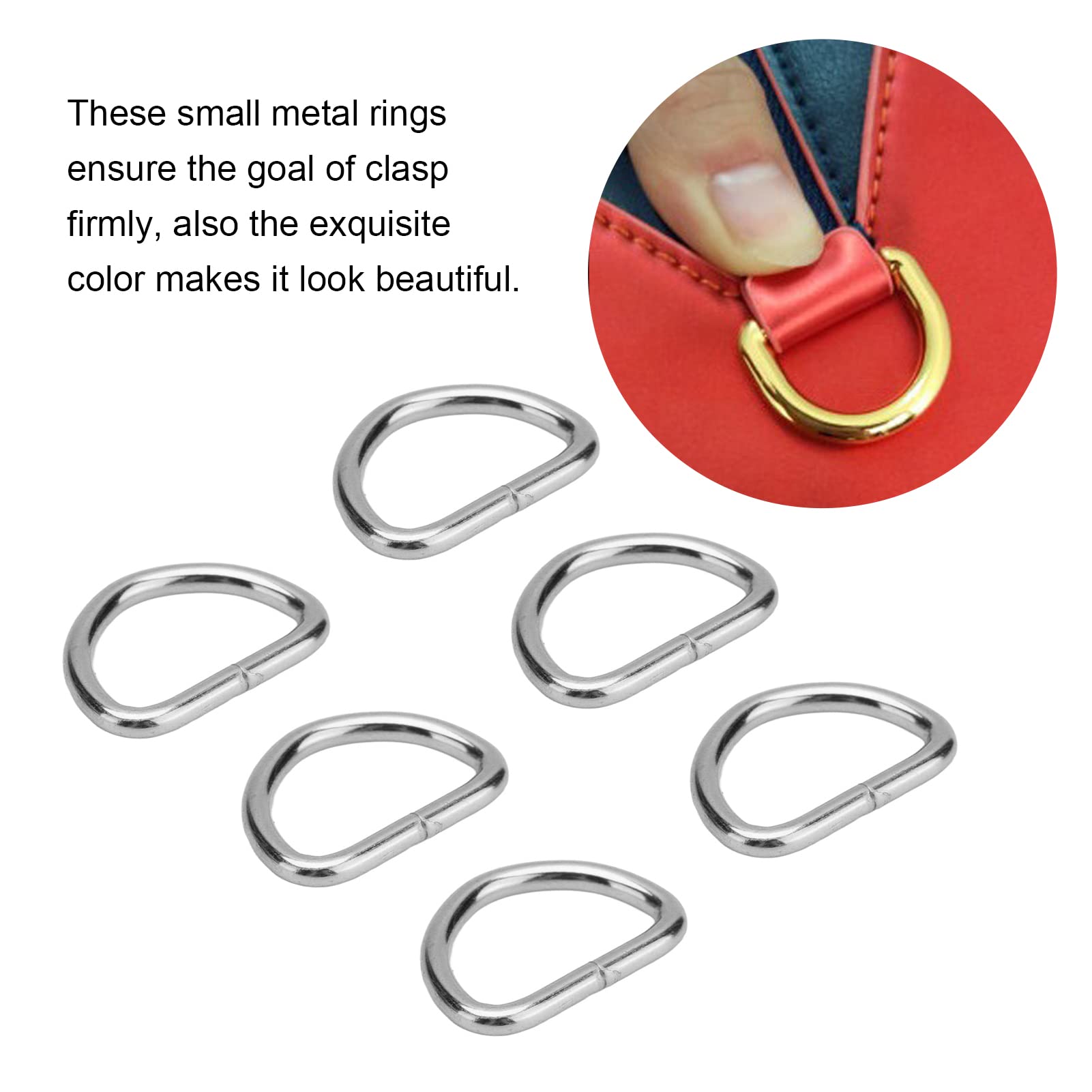 Tissting DIY anneaux en D argent fer 10 mm lot 100