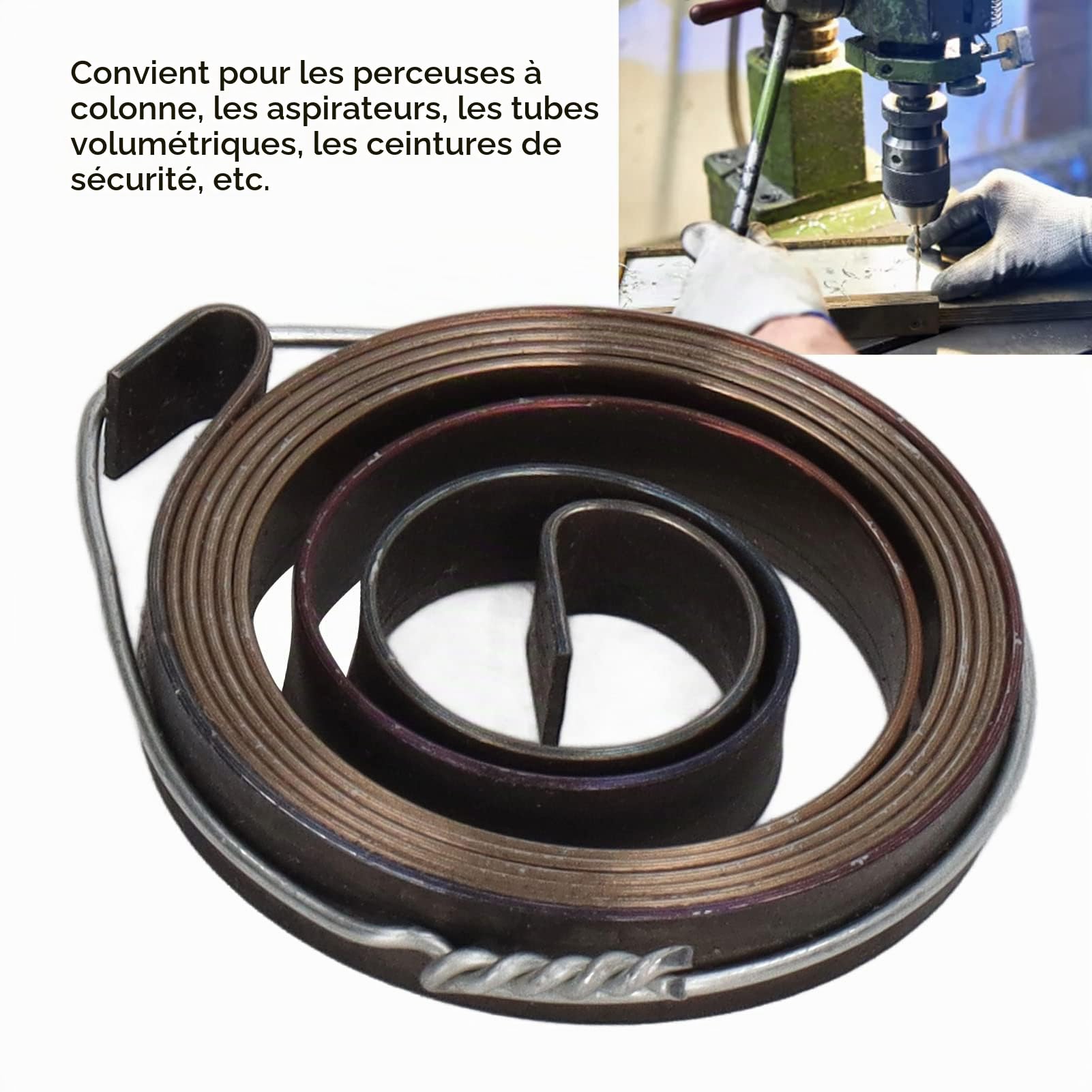 FTVOGUE Ressort Rappel Perceuse Colonne Acier Chromé