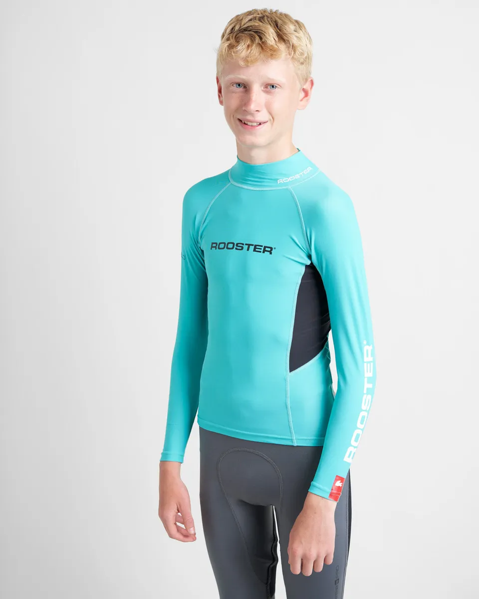 Rooster lycra junior manche longue Rash Top graphite