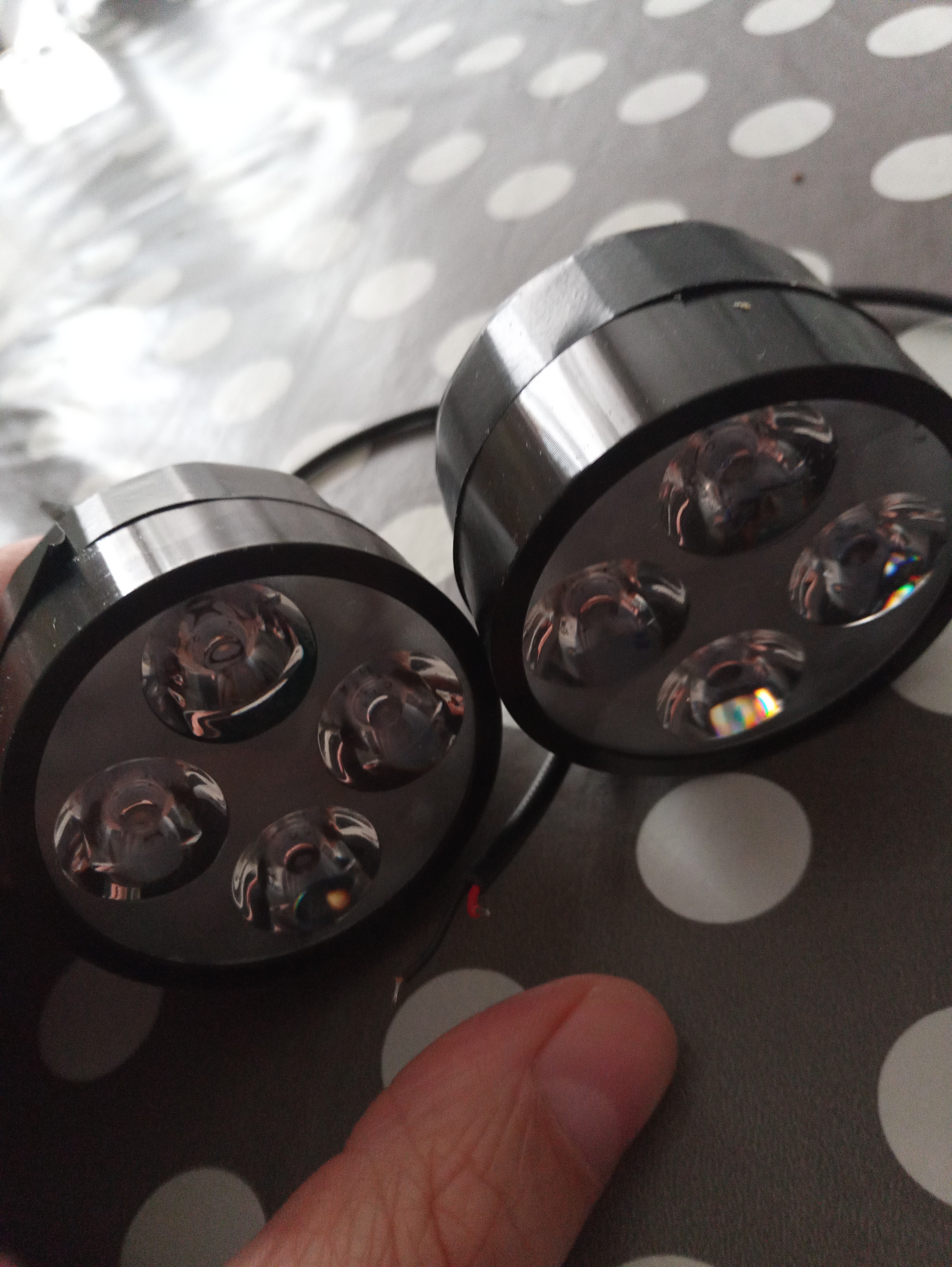 Ejoyous Phare LED Moto 12V 24W blanc lot 2 étanche