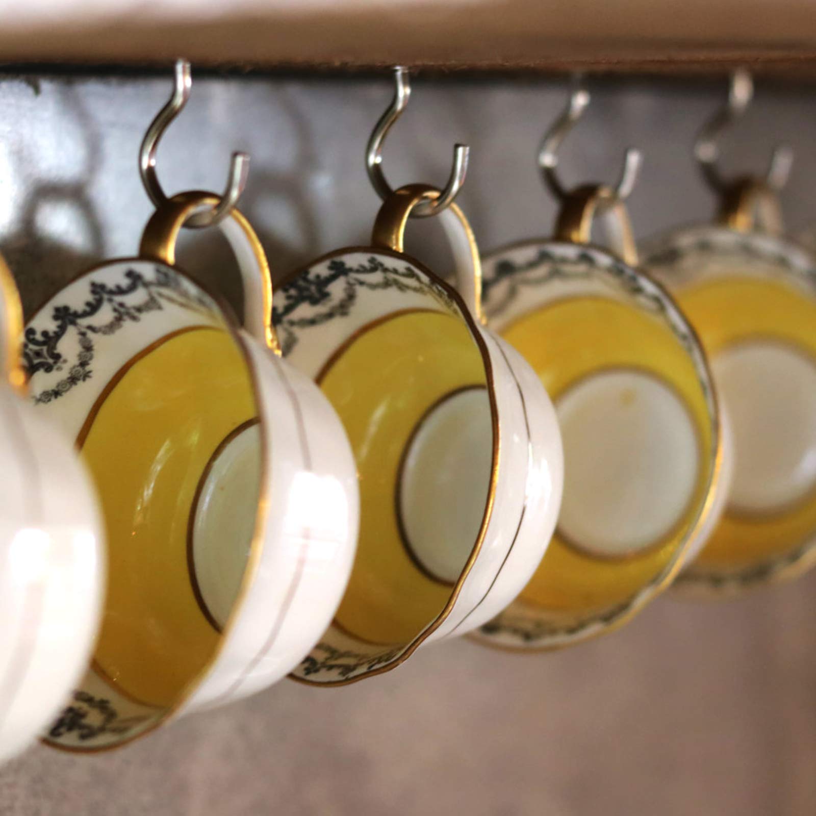 FEPITO 160 crochets à vis argent 7 tailles acier