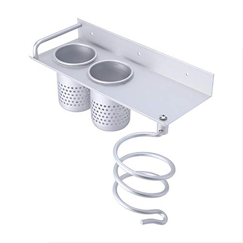 Ejoyous Bathroom support sèche-cheveux mural alu 29 cm