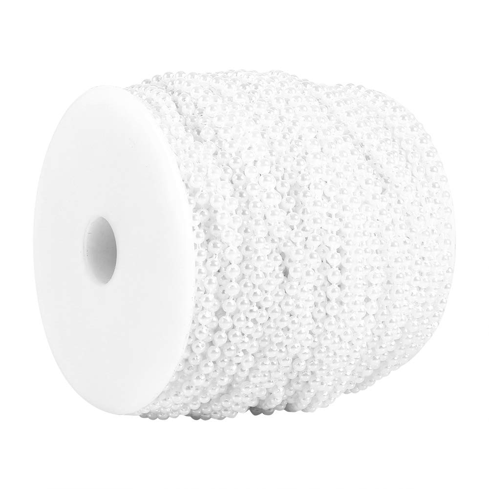 Ejoyous Guirlande Perles 50 m 3 mm Blanc