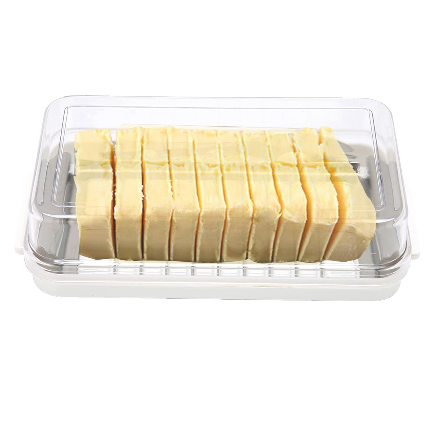 Tissting Kitchen Beurrier avec Couvercle Inox Blanc 19 cm