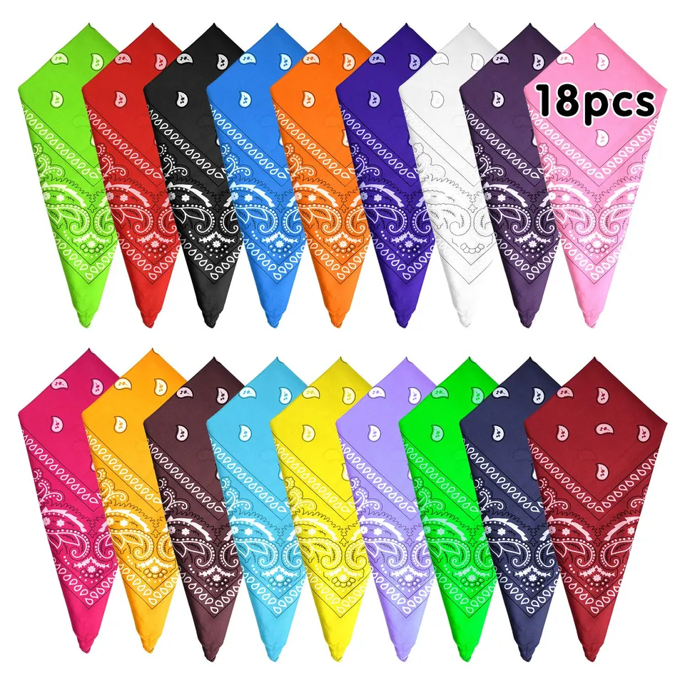 FEPITO mouchoirs coton tie dye paisley multicolore