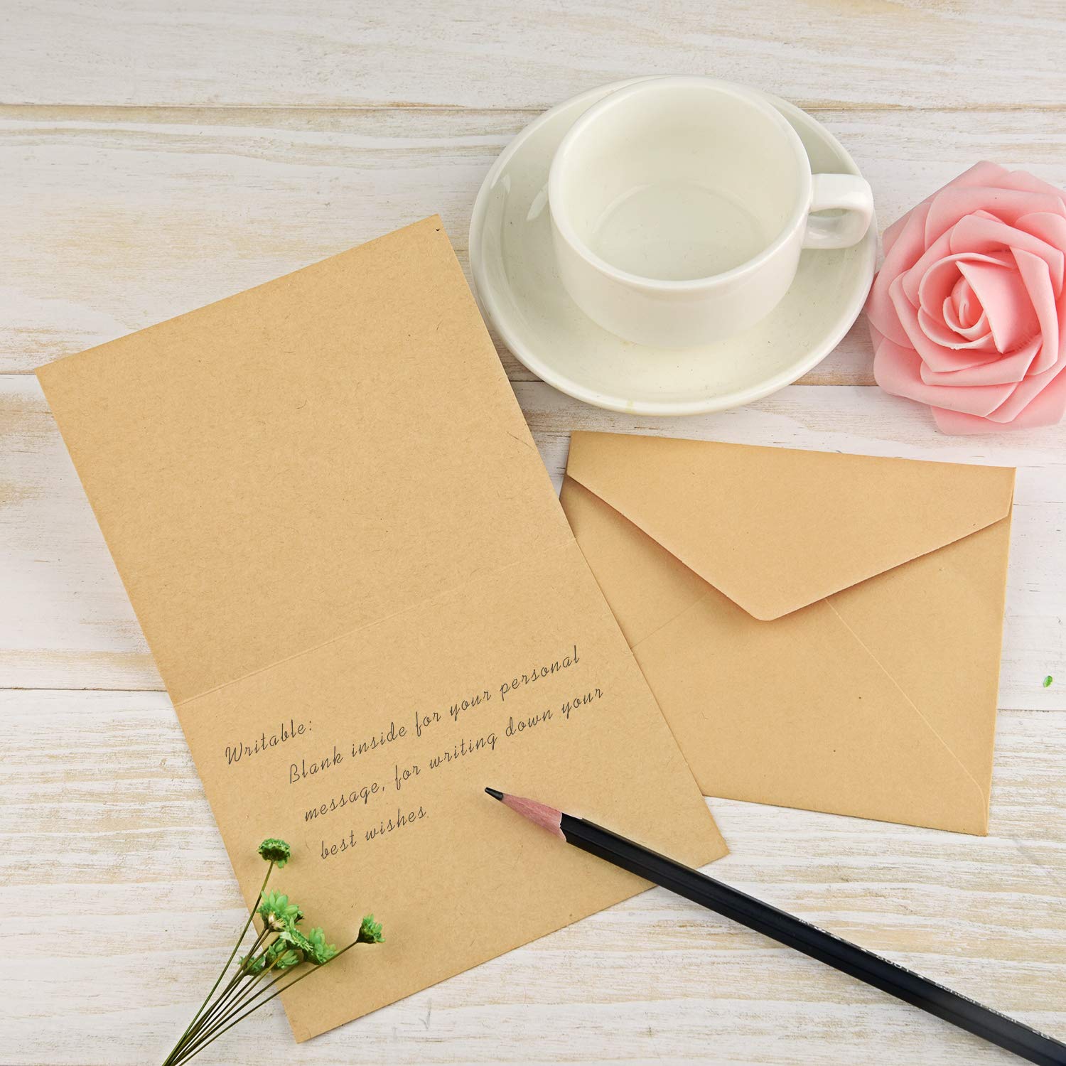 FEPITO cartes de voeux Bonne Année kraft 36 pièces