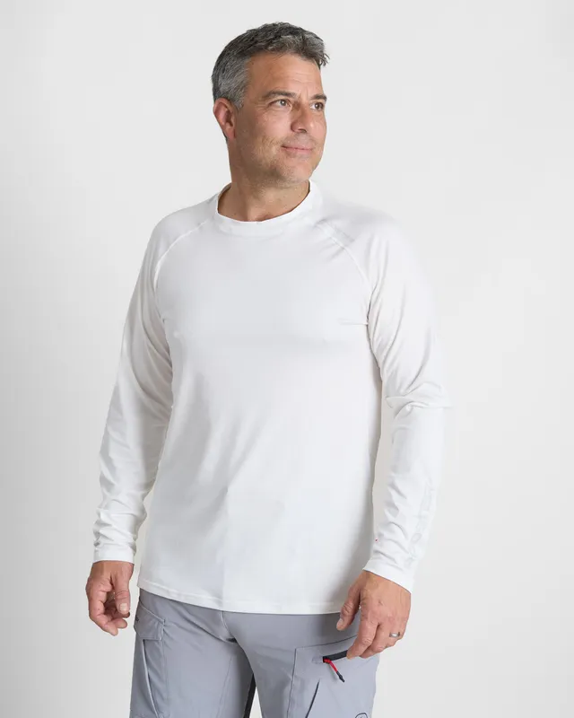 Rooster Tech Tops Long Sleeve Tech Tee t-shirt manches longues blanc UPF 50+