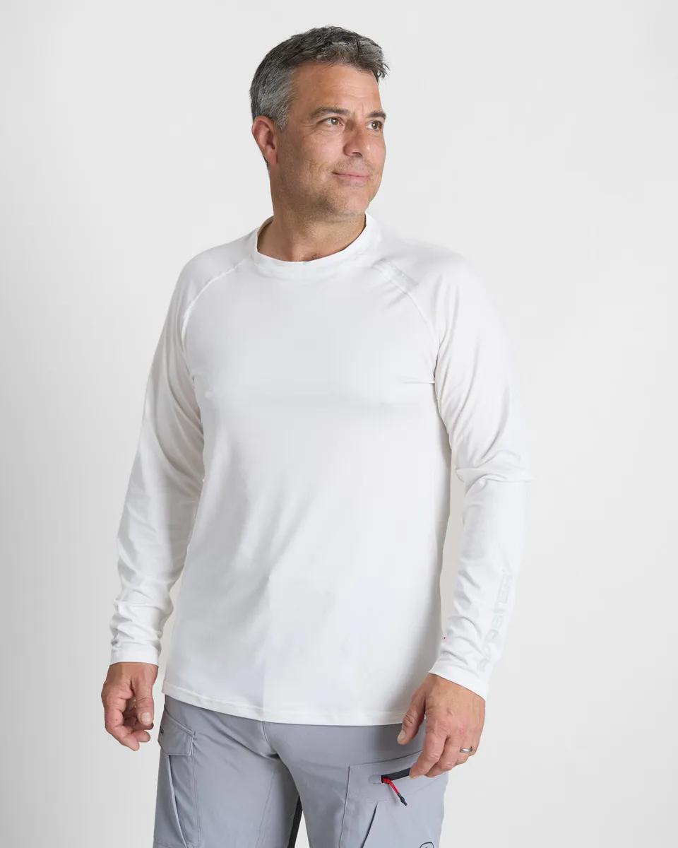 Rooster Tech Tops Long Sleeve Tech Tee t-shirt manches longues blanc UPF 50+