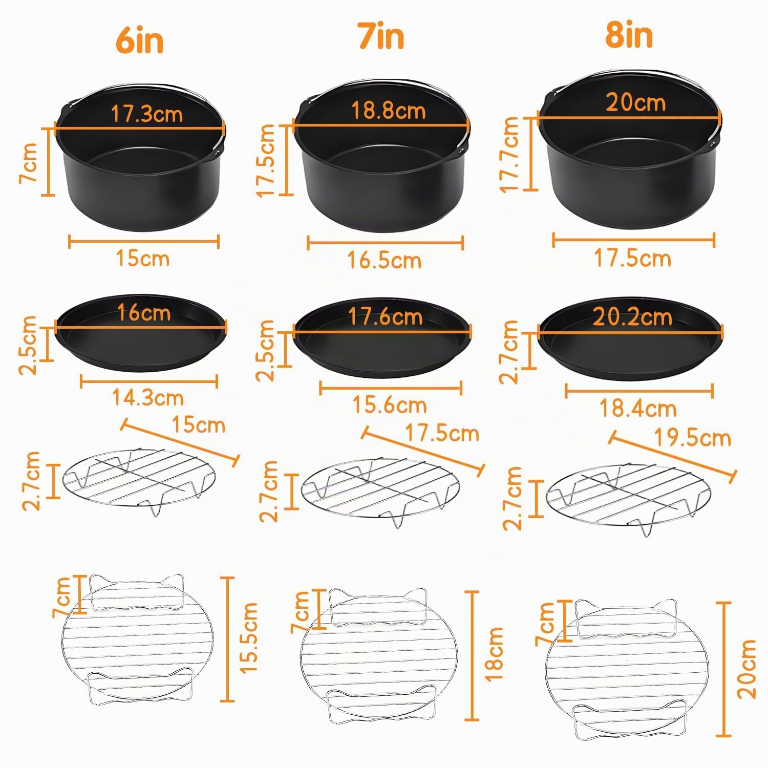 Tissting Set accessoires friteuse 13 pièces 16 cm
