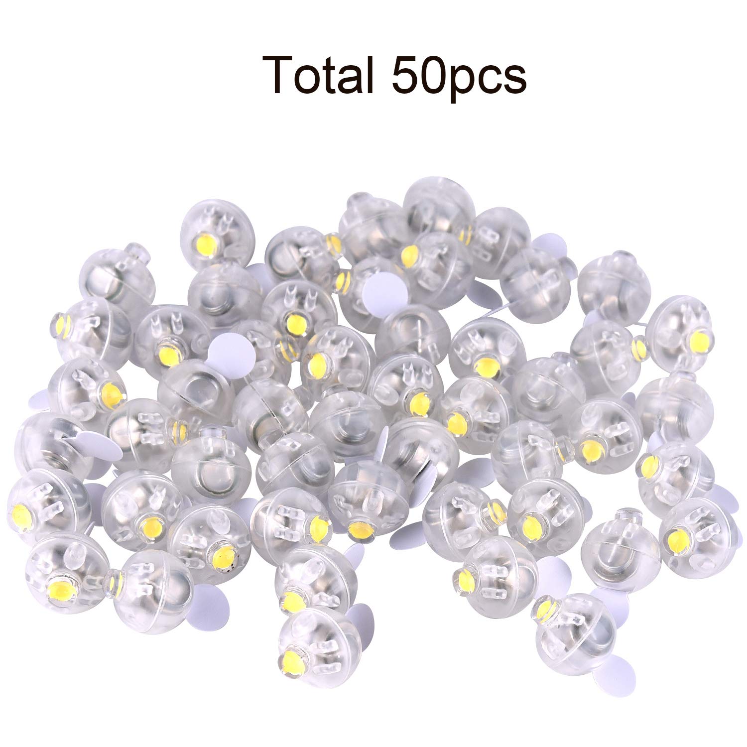FEPITO Mini LED Ballons Lanternes Blanc Lot 50