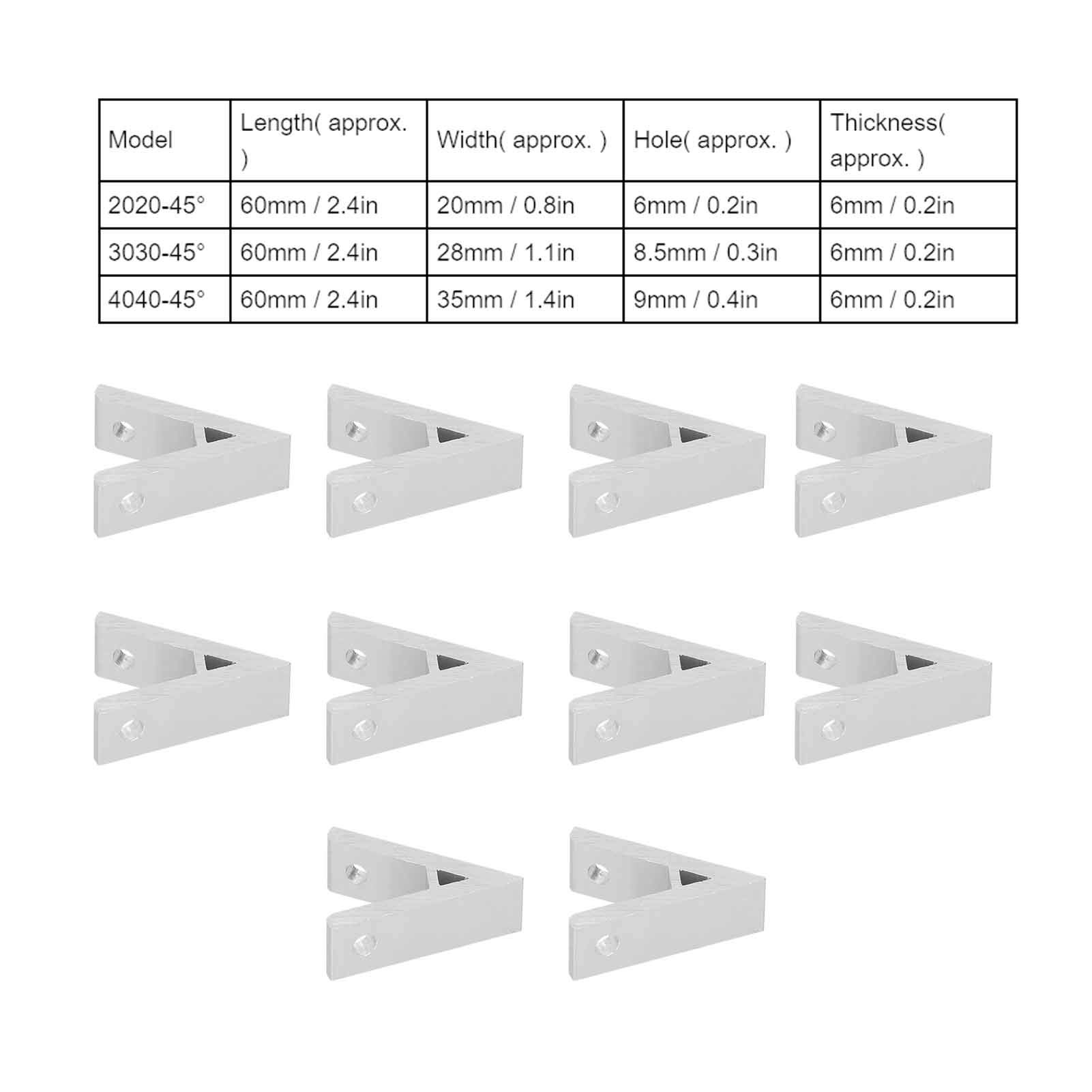 FTVOGUE Coins d'Angle Alu 2020-45° Lot 10 Industriel
