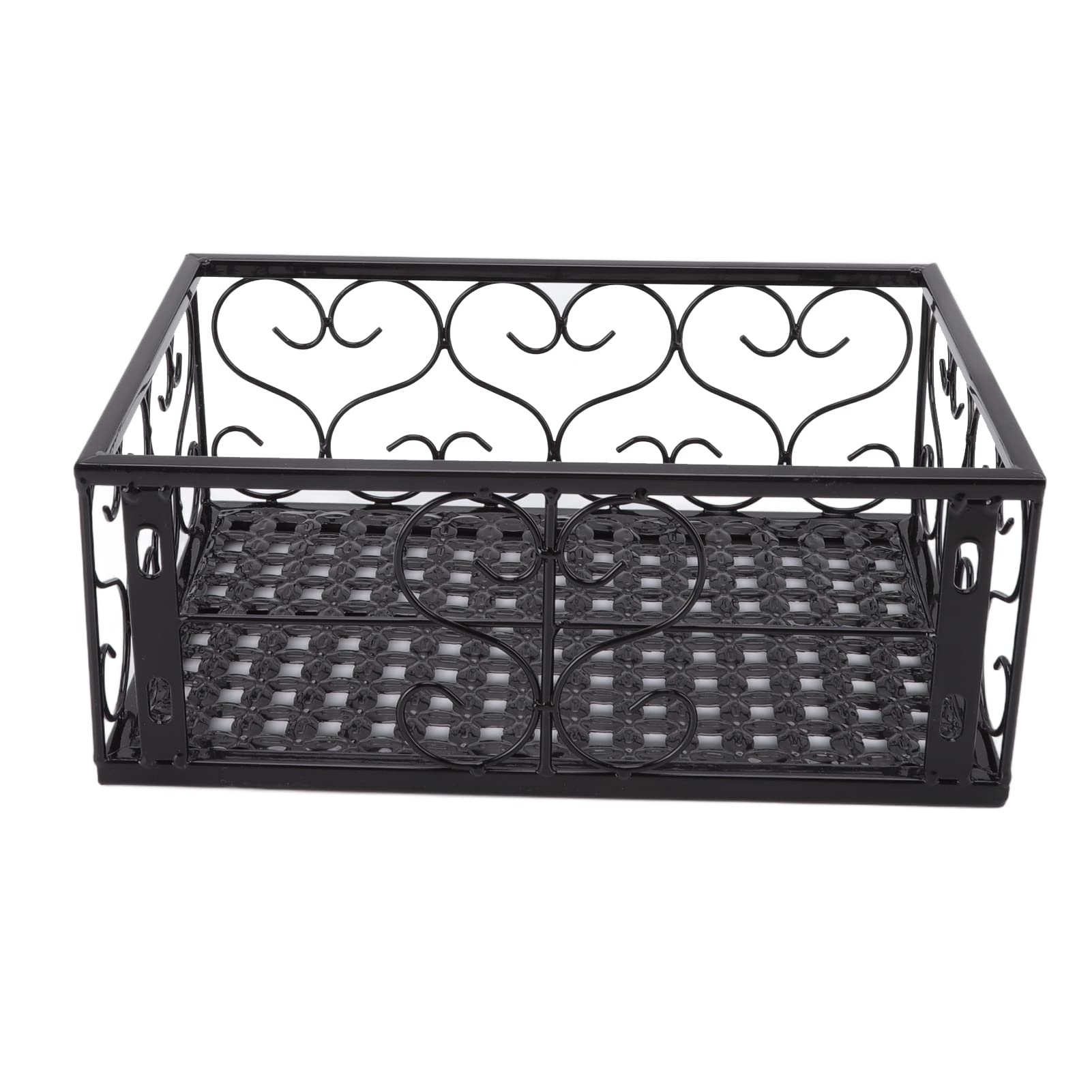 Tissting Support pot fleur balcon fer noir 6,5 cm
