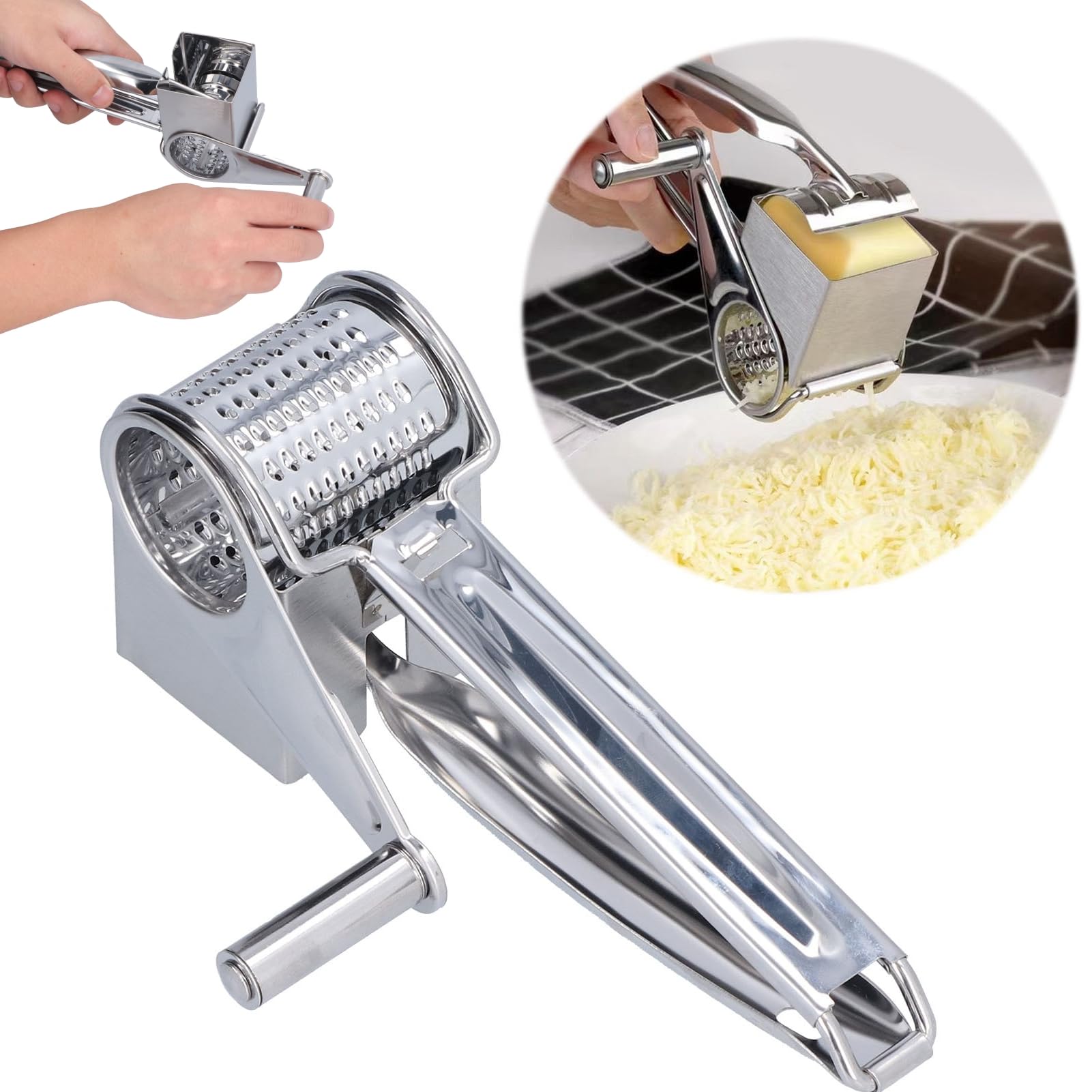 Tissting KITCHEN BATHROOM moulin fromage râpe inox manivelle