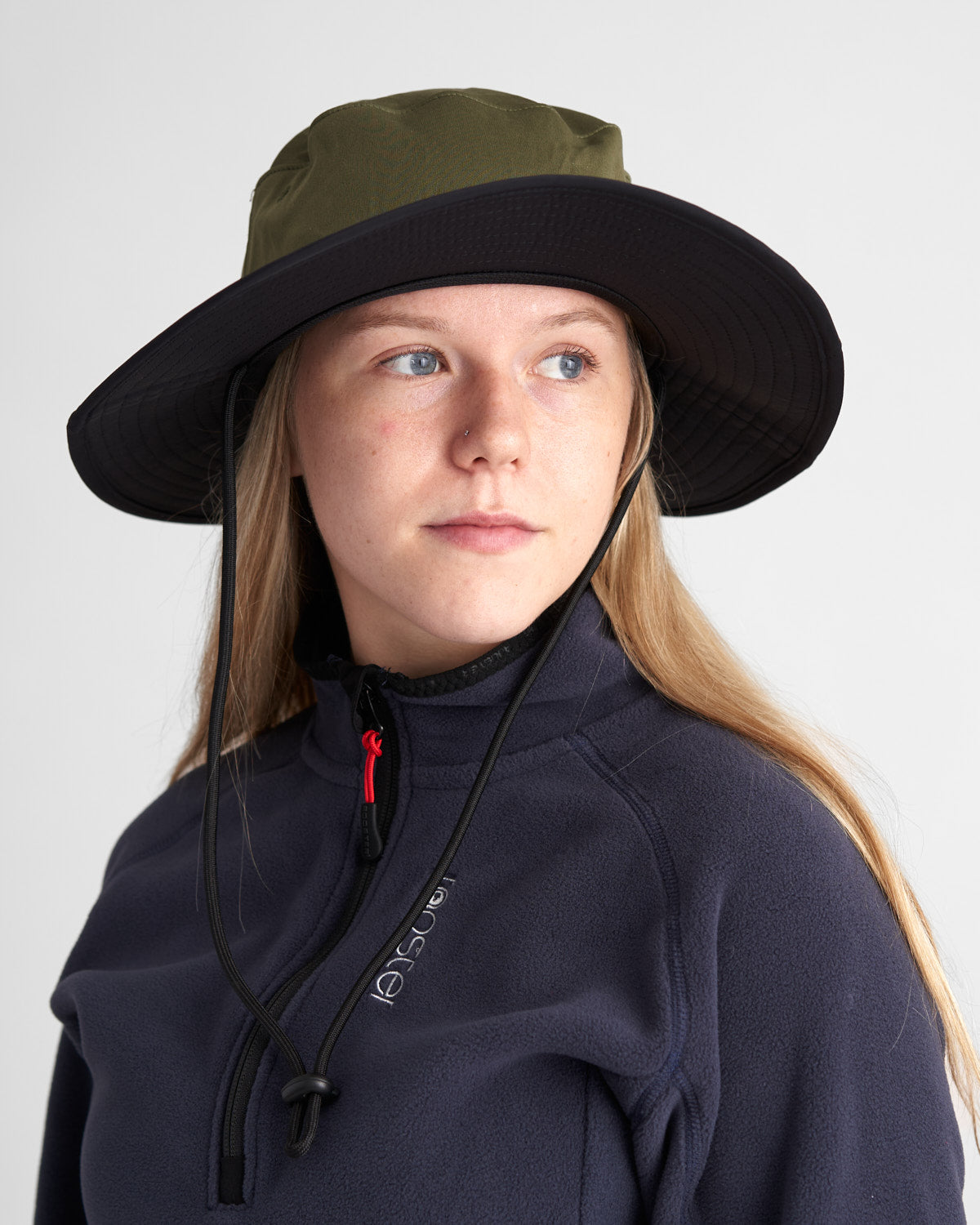 Rooster chapeau large bord UV vert armée S/M