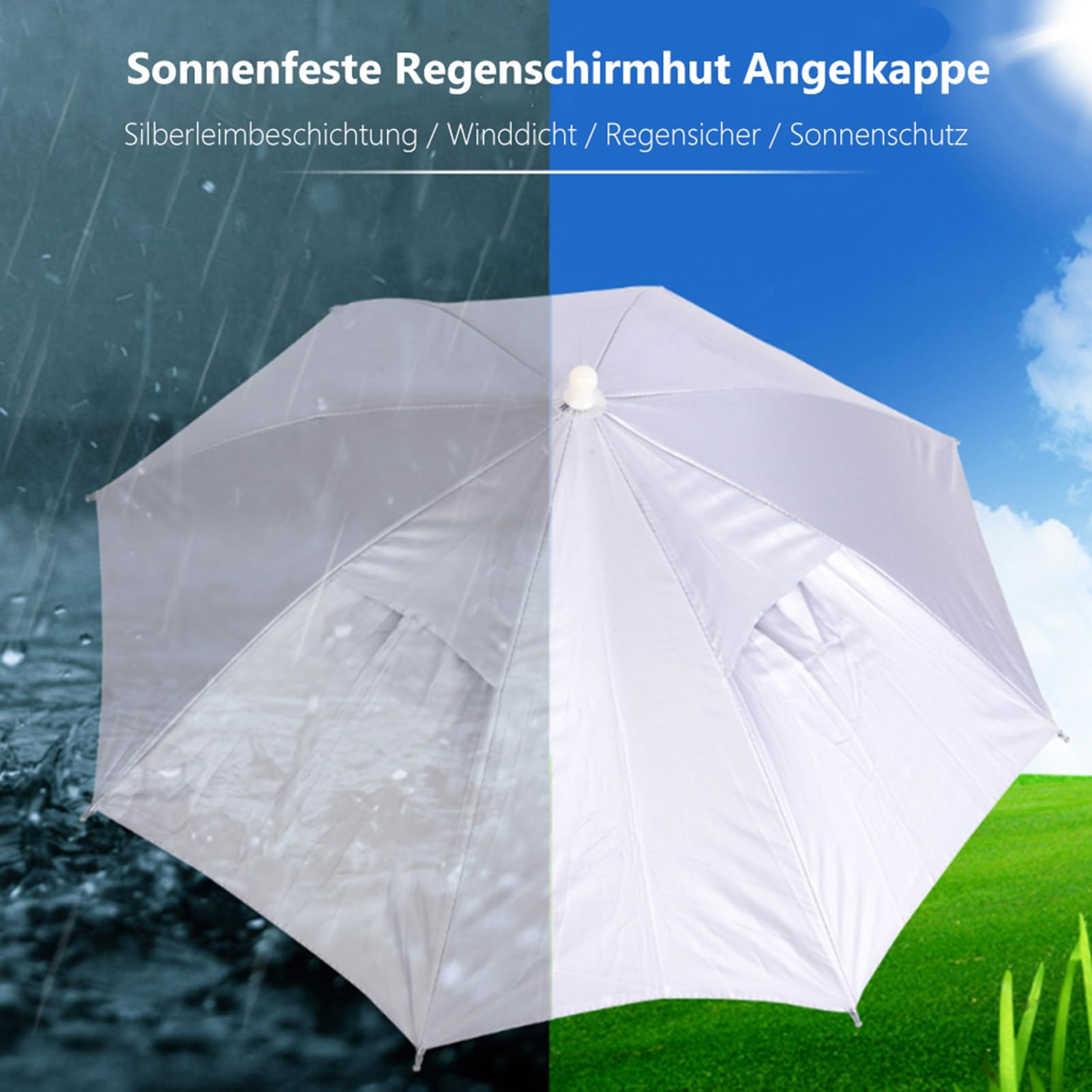 Ejoyous Sports Chapeau Parapluie 26 Pouces Pliable Anti-UV