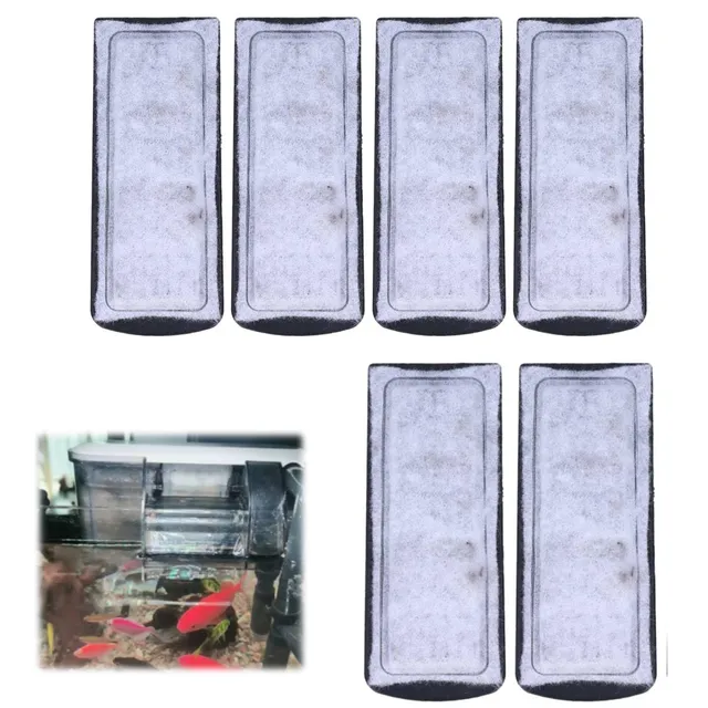 Tissting PET SUPPLIES Filtre Aquarium 135x55mm Lot 6 Charbon