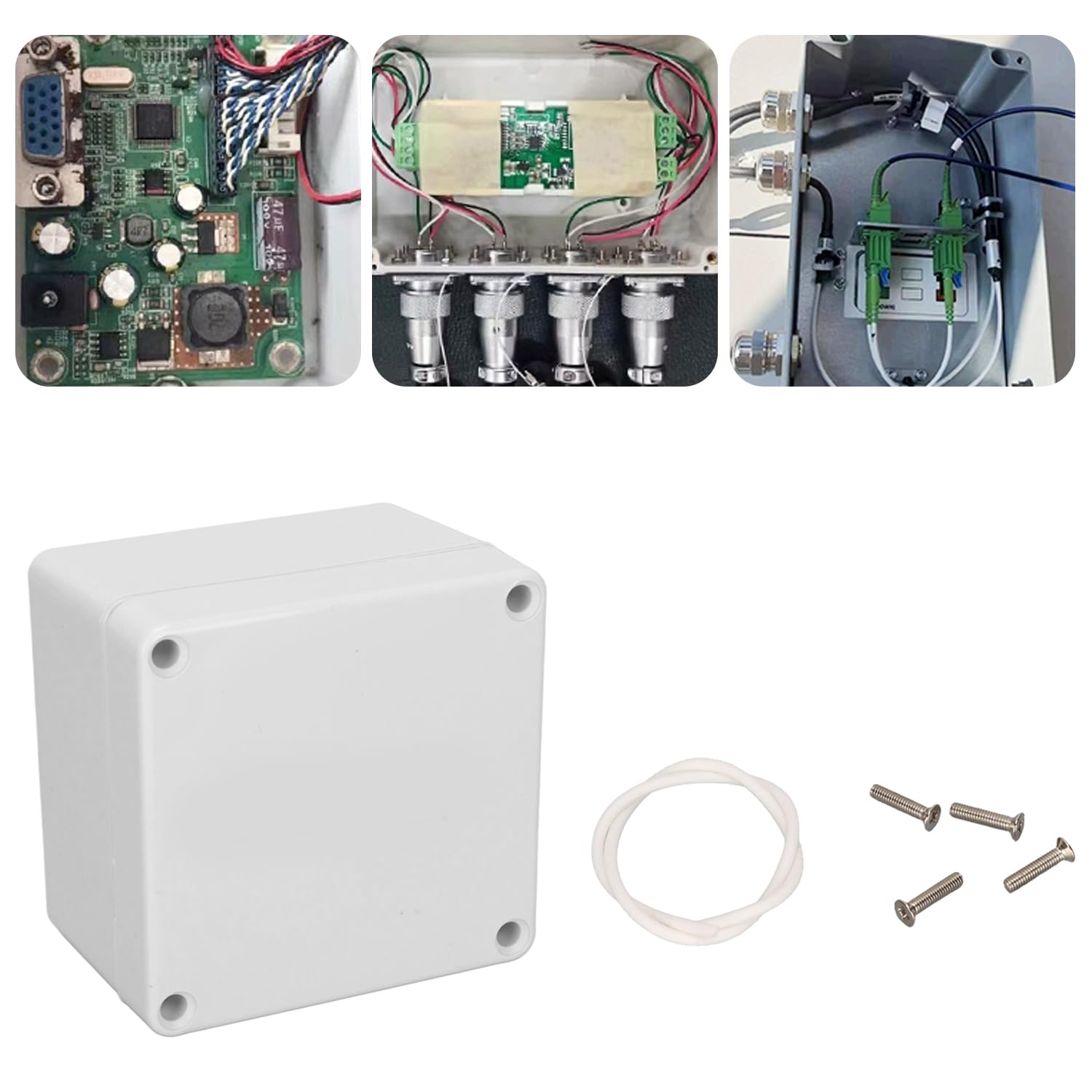 Tissting DIY F25 Boîte de Jonction IP65 Blanc 83x81x56mm